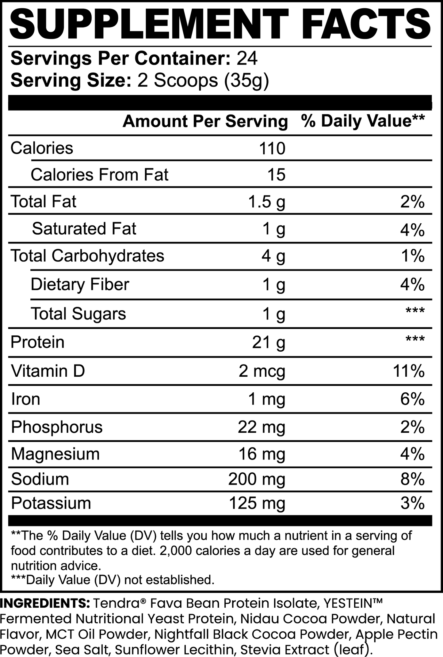 Vegan Plant Based Protein (Chocolate Milkshake)