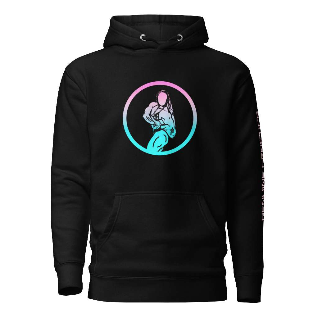 Gradient Black Single Female Logo Hoodie