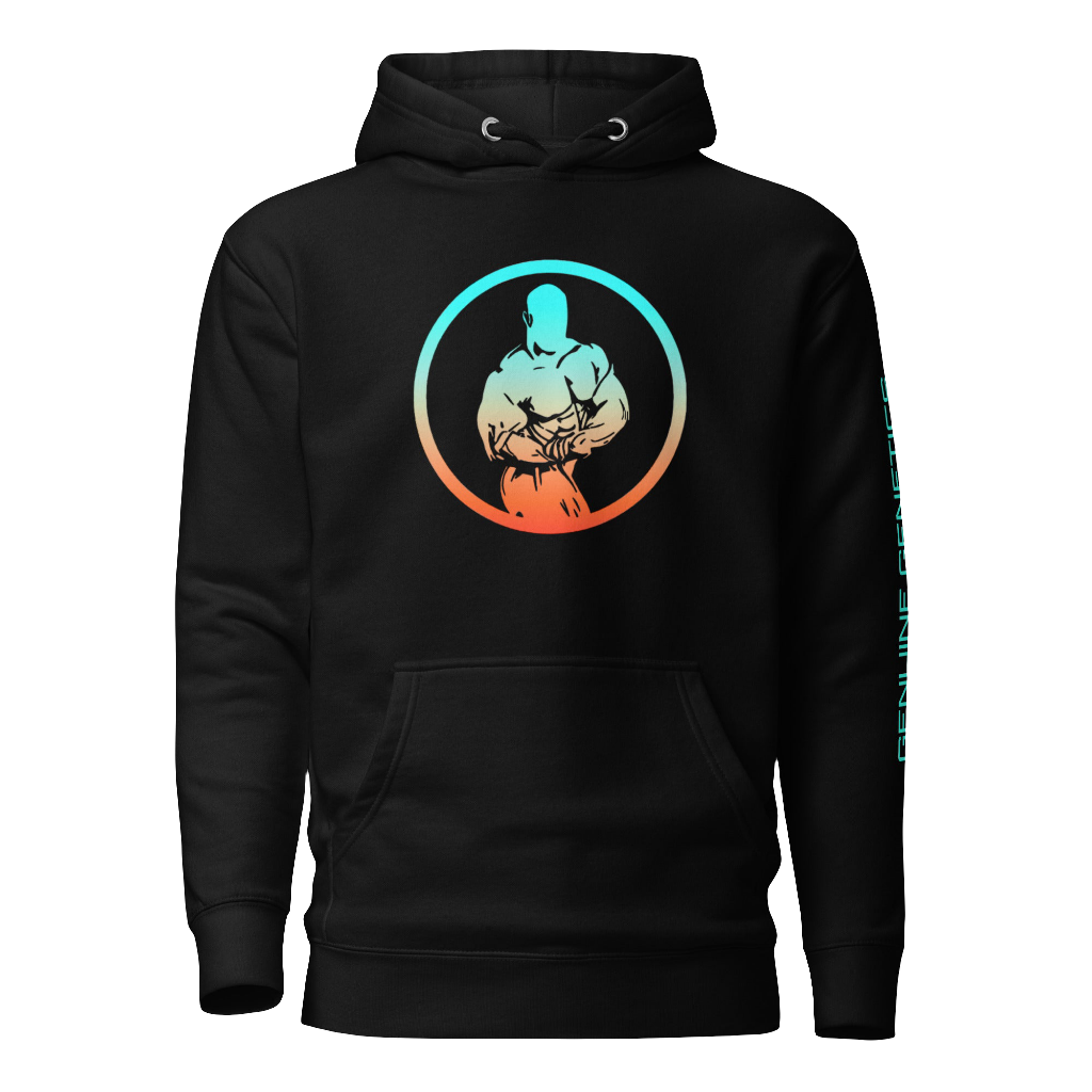 Gradient Black Male Logo Hoodie