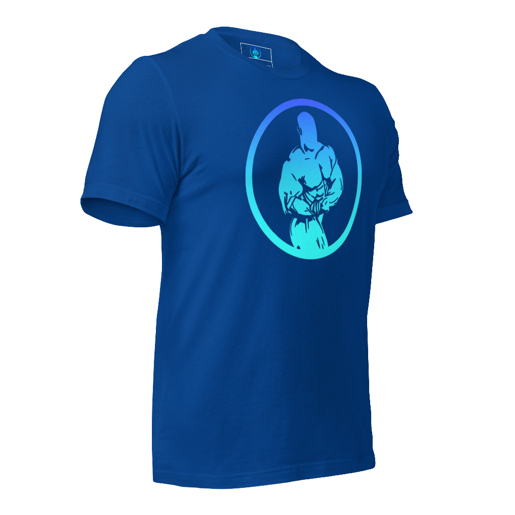 Gradient Royal Blue Male Logo T-Shirt