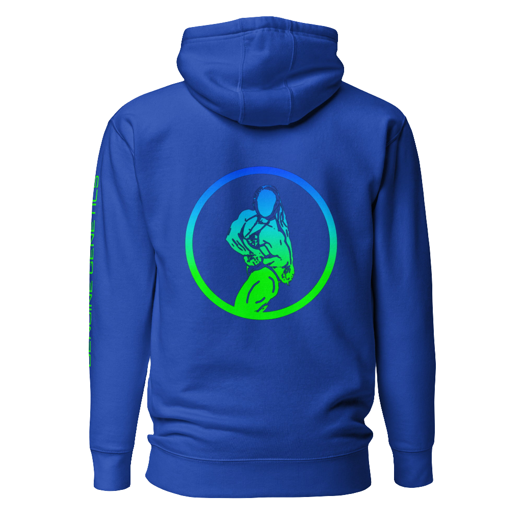 Gradient Royal Blue Female Logo Hoodie