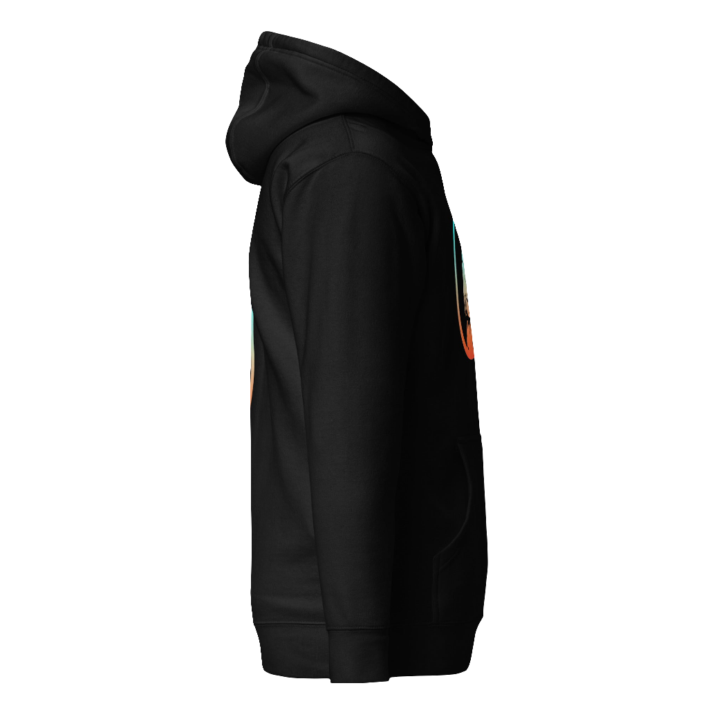 Gradient Black Male Logo Hoodie