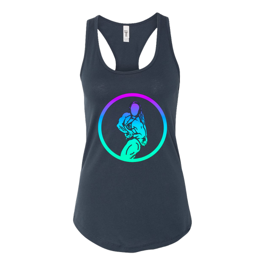 Gradient Indigo Female Logo Racerback Tank