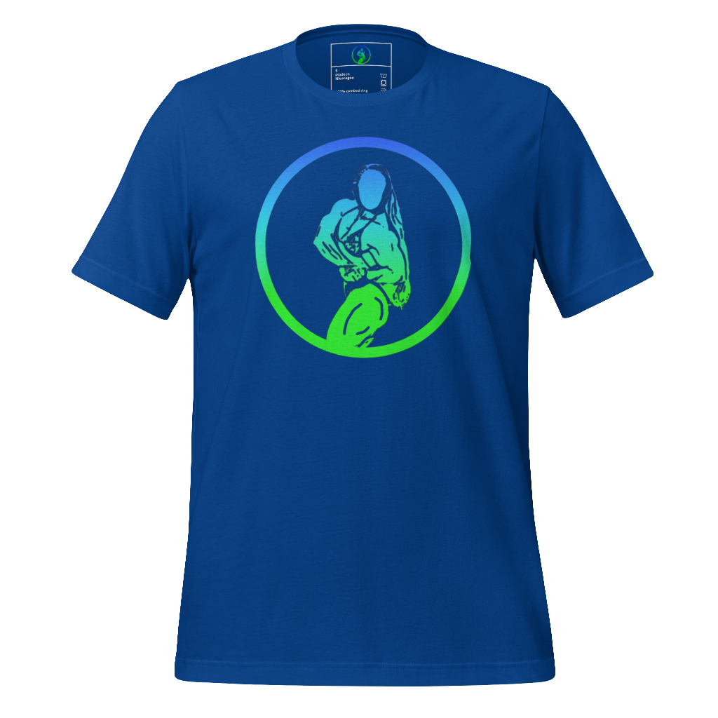 Gradient Royal Blue Female Logo T-Shirt