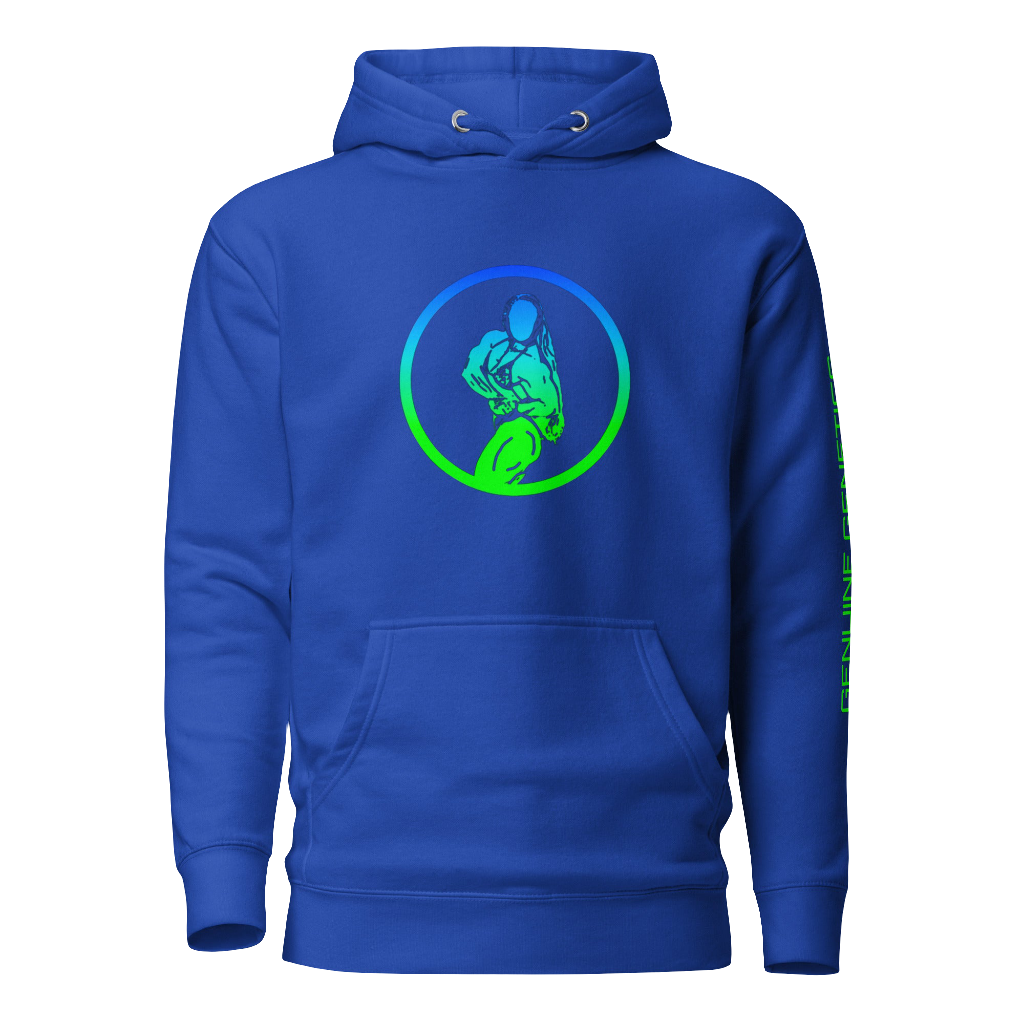 Gradient Royal Blue Female Logo Hoodie