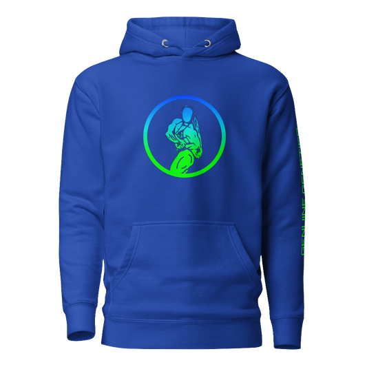 Gradient Royal Blue Female Logo Hoodie