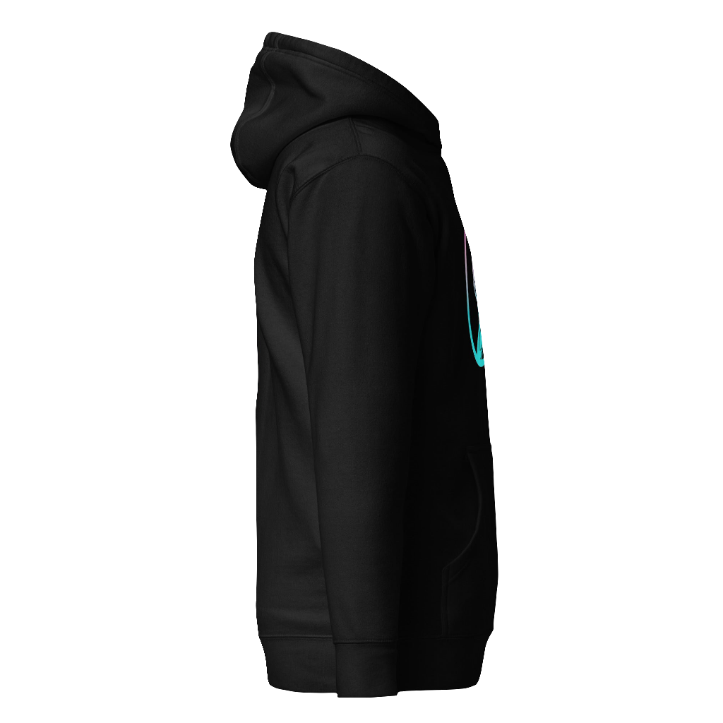 Gradient Black Single Female Logo Hoodie