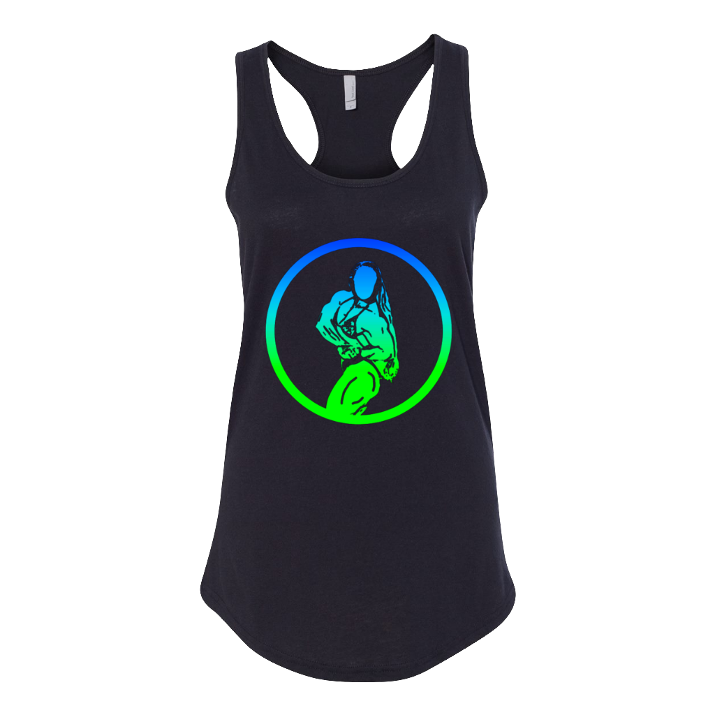 Gradient Black Female Logo Racerback Tank