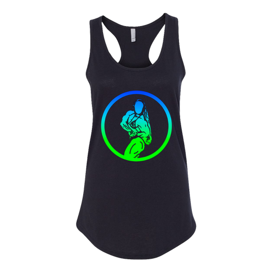 Gradient Black Female Logo Racerback Tank